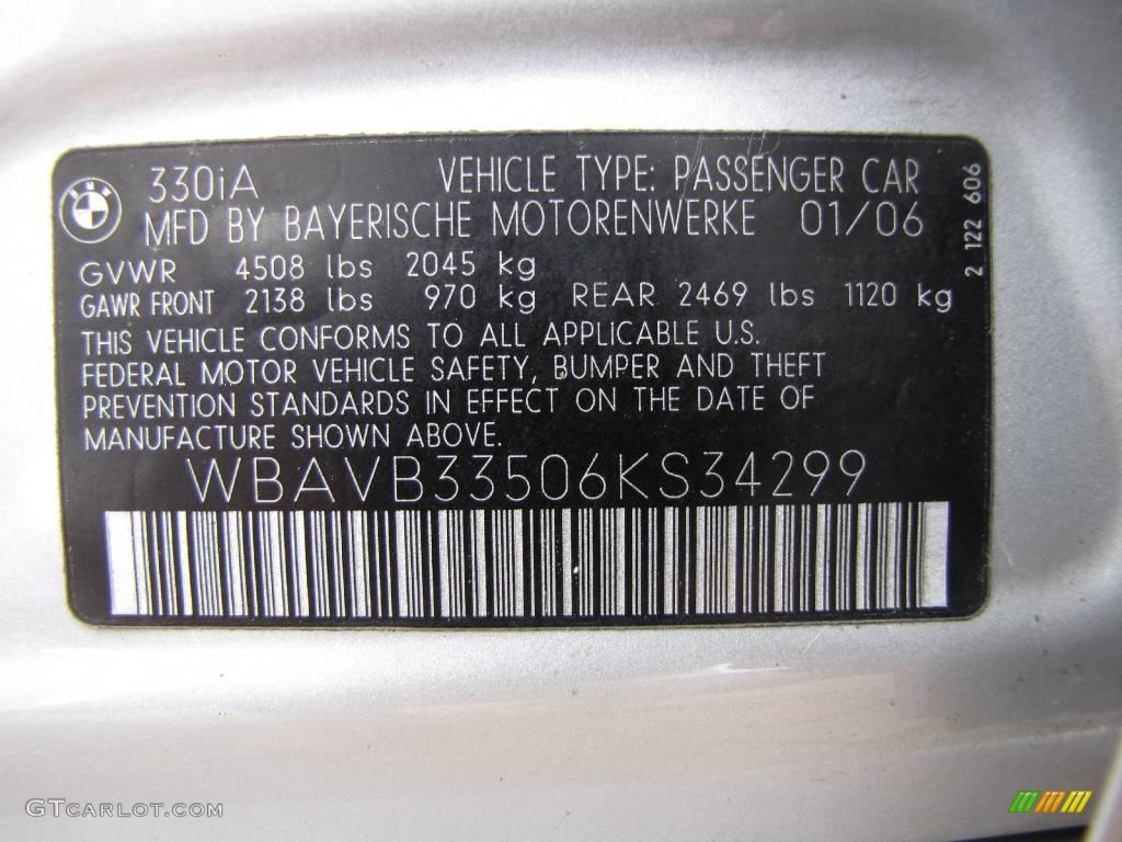 2006 3 Series 330i Sedan - Titanium Silver Metallic / Grey photo #31