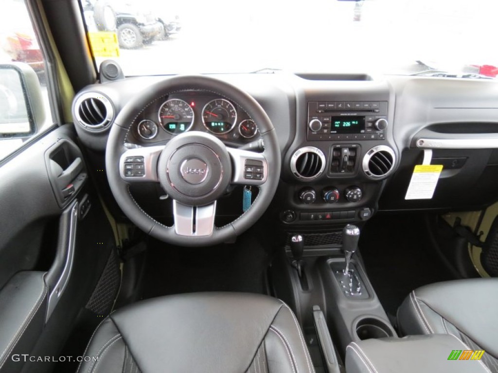 2013 Jeep Wrangler Unlimited Oscar Mike Freedom Edition 4x4 Black Dashboard Photo #75180641