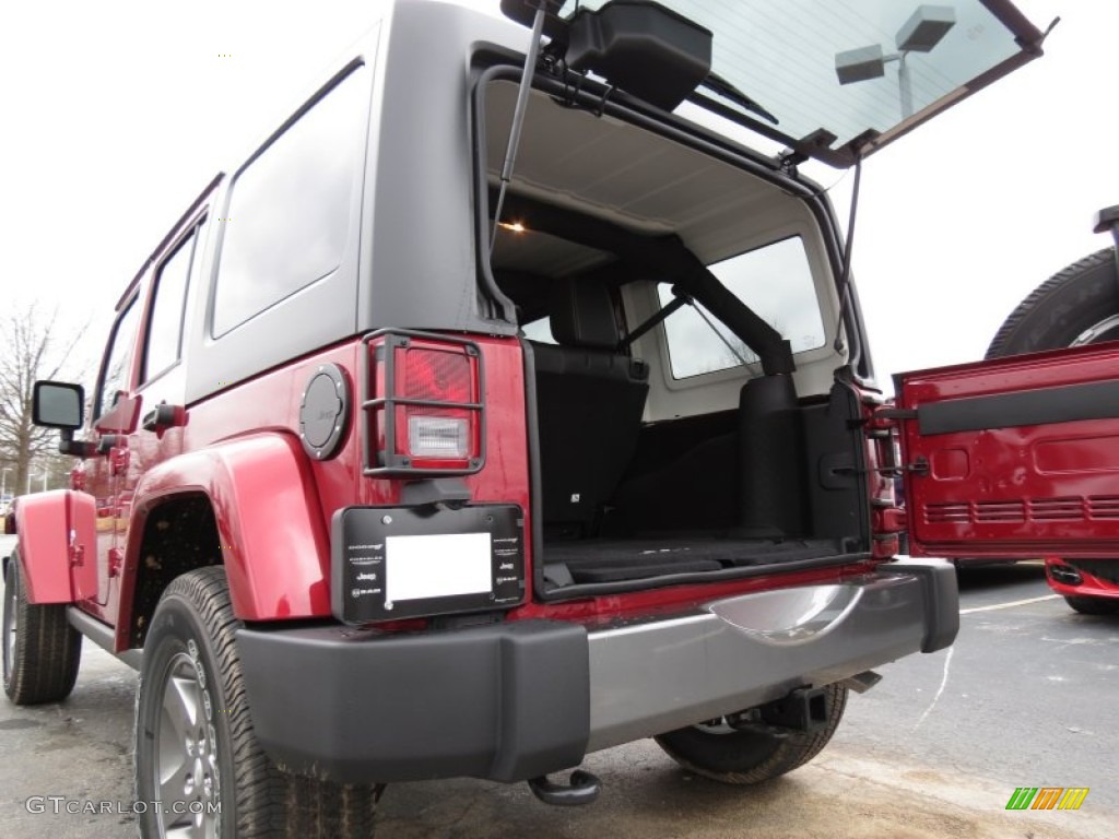 2013 Wrangler Unlimited Oscar Mike Freedom Edition 4x4 - Deep Cherry Red Crystal Pearl / Freedom Edition Black/Silver photo #9