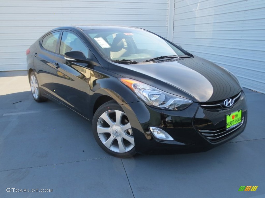 2013 Elantra Limited - Midnight Black / Black photo #1