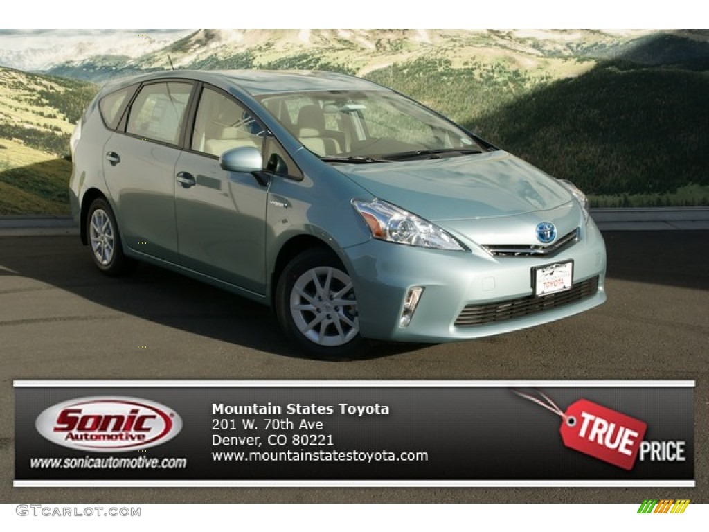 2013 Prius v Three Hybrid - Sea Glass Pearl / Bisque photo #1