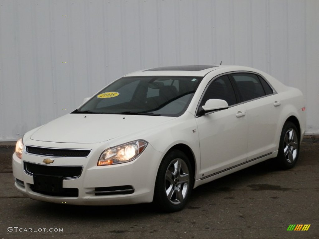 2008 Malibu LT Sedan - White / Ebony photo #1
