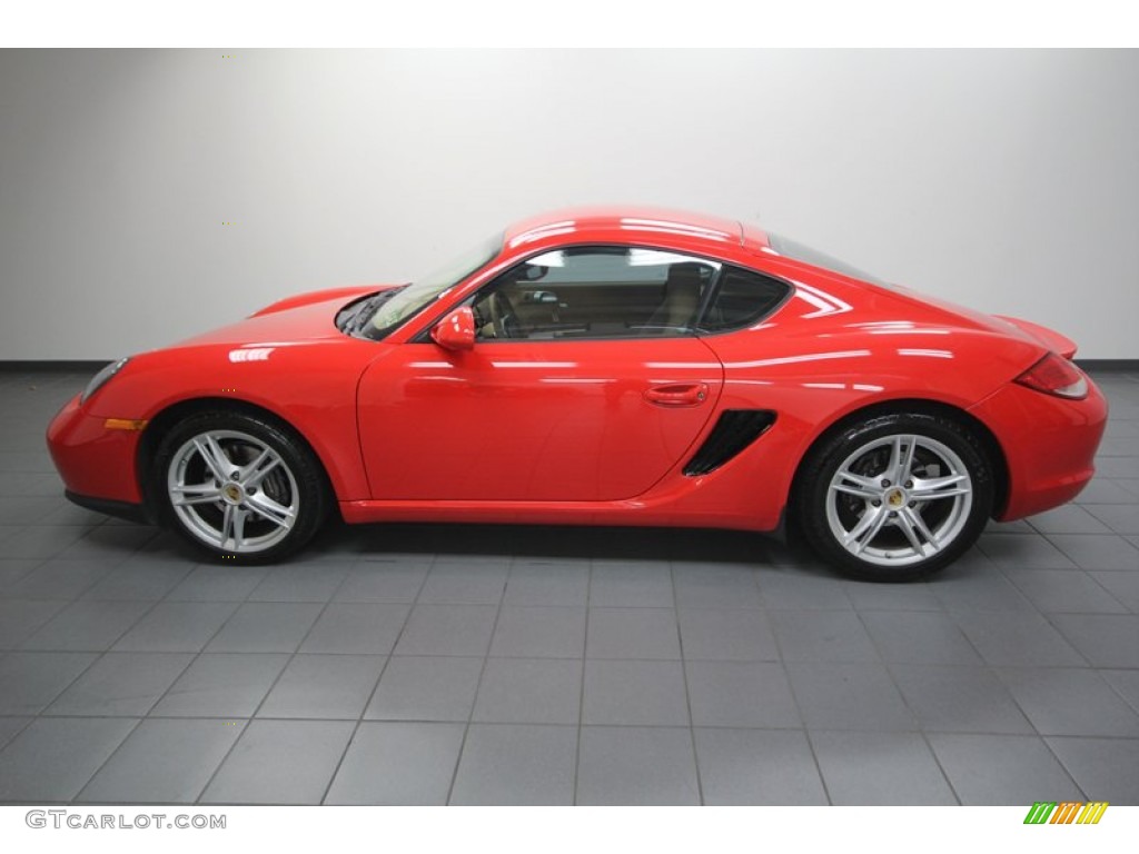 2009 Cayman  - Guards Red / Sand Beige photo #2