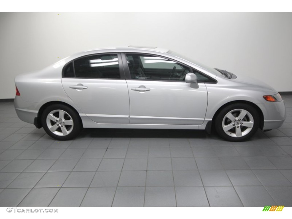 2008 Civic EX Sedan - Alabaster Silver Metallic / Gray photo #7