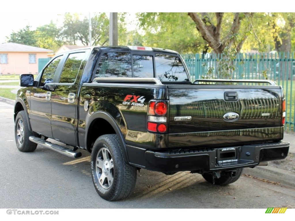 2006 F150 FX4 SuperCrew 4x4 - Black / Black photo #5