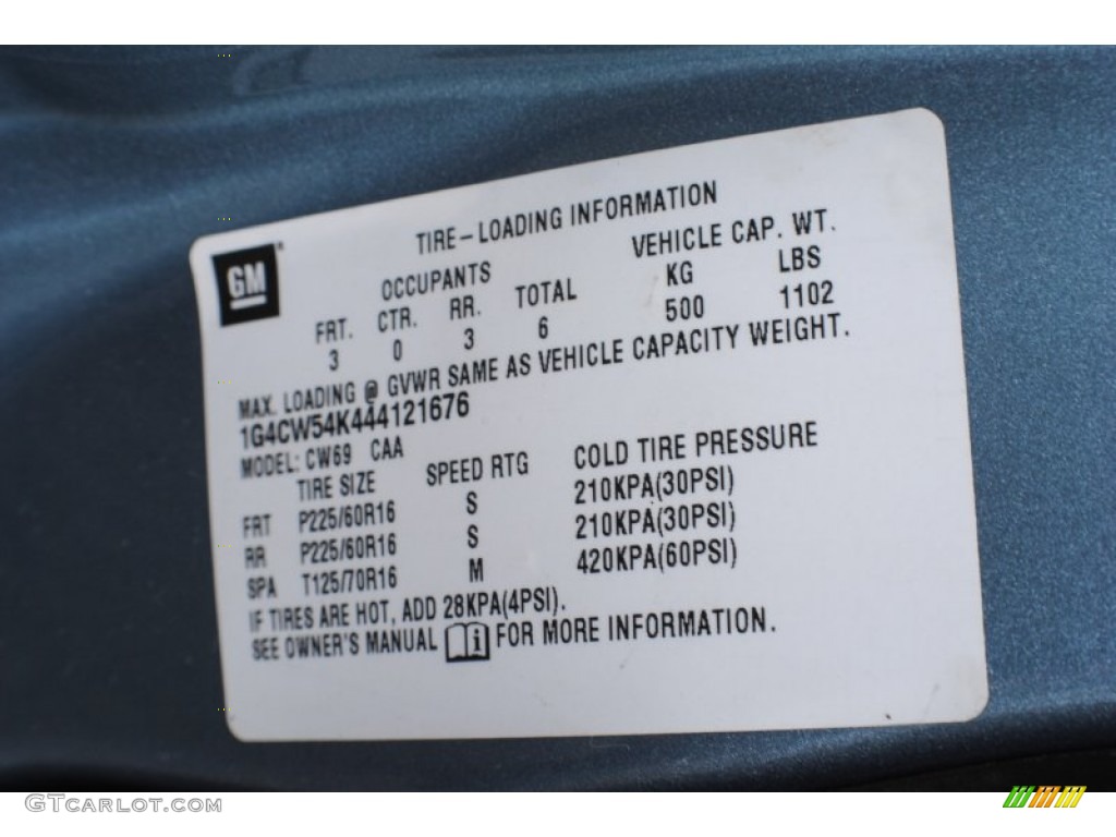 2004 Park Avenue  - Silver Blue Ice Metallic / Medium Gray photo #19