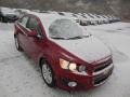 2013 Crystal Red Tintcoat Chevrolet Sonic LT Sedan  photo #2