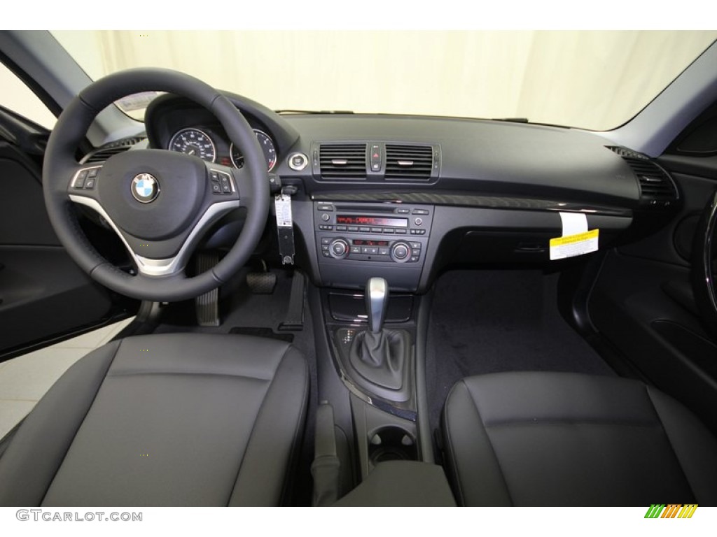 2013 BMW 1 Series 128i Coupe Black Dashboard Photo #75191612
