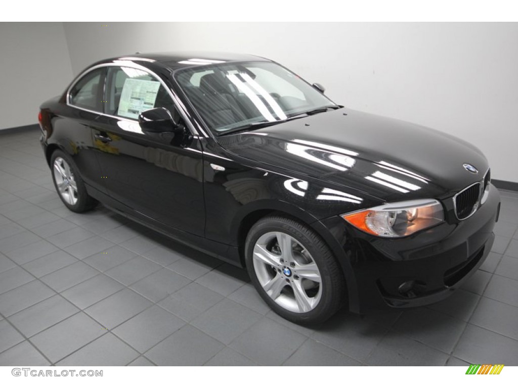 2013 1 Series 128i Coupe - Jet Black / Black photo #6