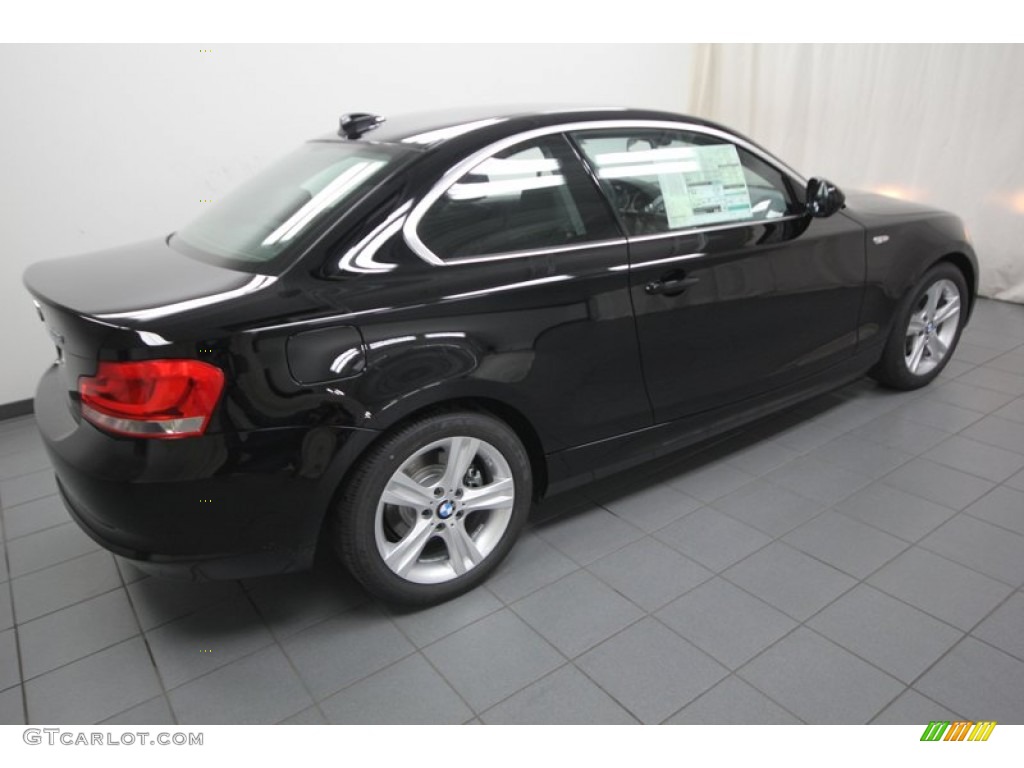 2013 1 Series 128i Coupe - Jet Black / Black photo #8