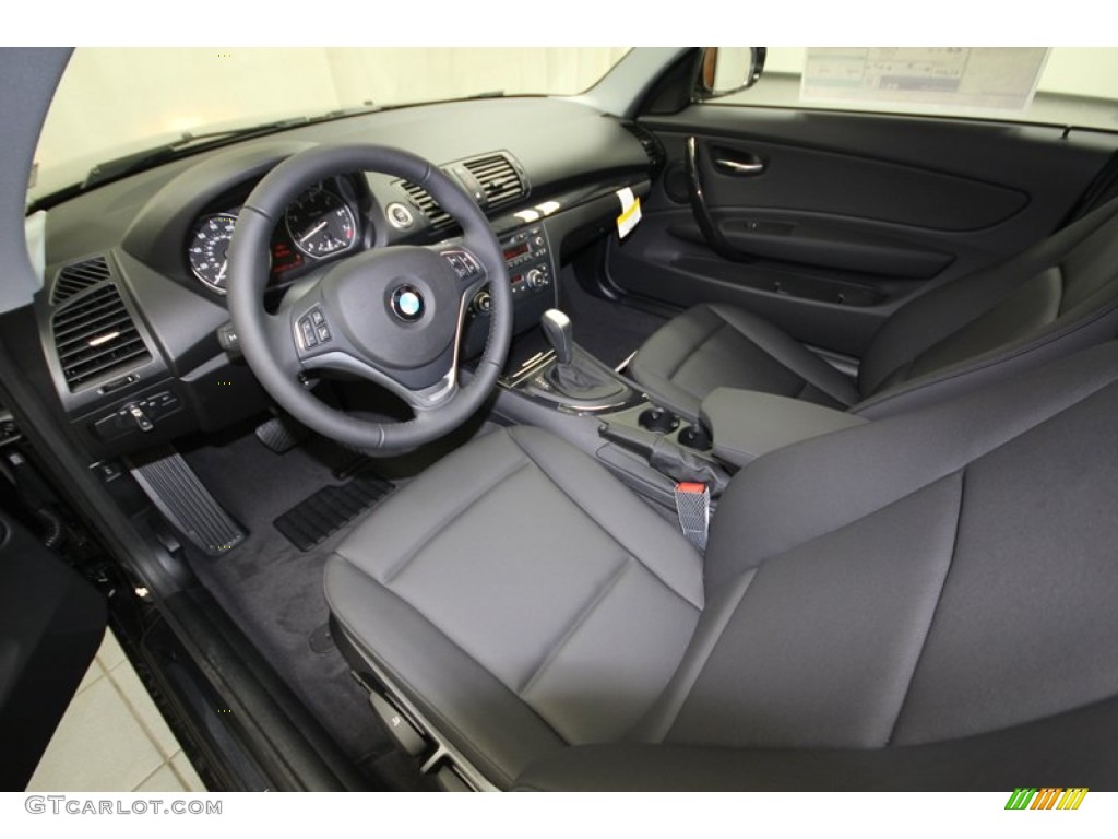 Black Interior 2013 BMW 1 Series 128i Coupe Photo #75191659