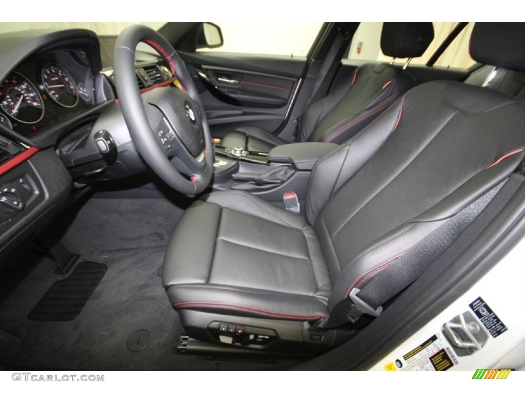 Black Interior 2013 BMW 3 Series 335i Sedan Photo #75191882