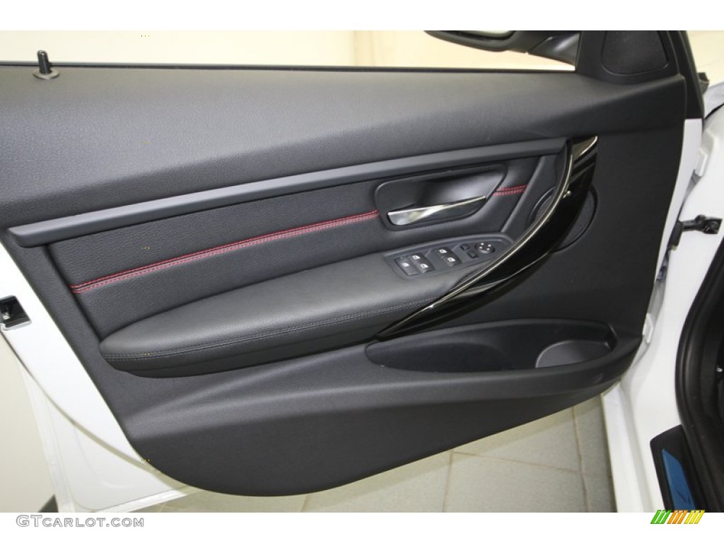 2013 BMW 3 Series 335i Sedan Black Door Panel Photo #75191945