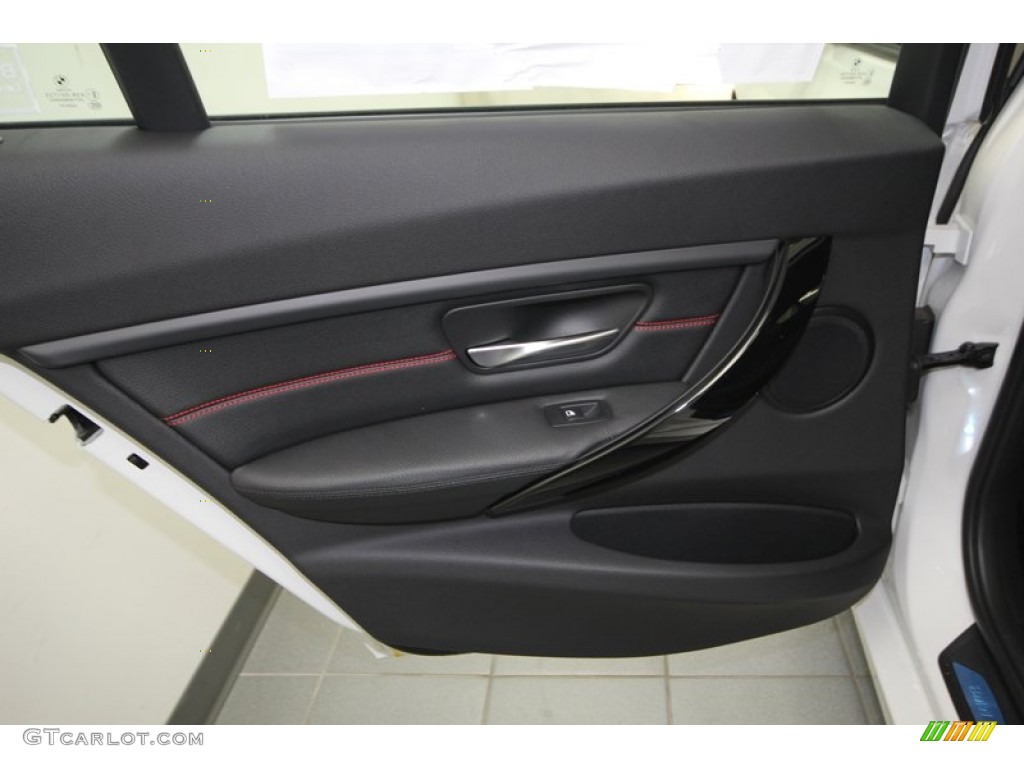 2013 BMW 3 Series 335i Sedan Black Door Panel Photo #75192013