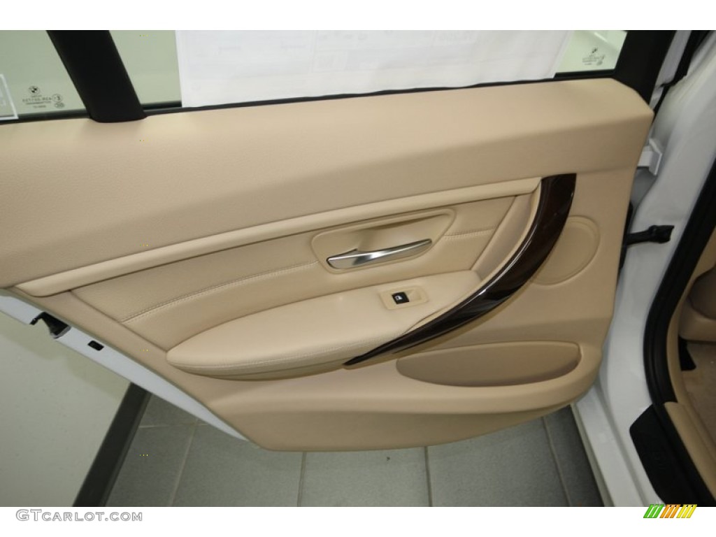 2013 BMW 3 Series 335i Sedan Venetian Beige Door Panel Photo #75192183