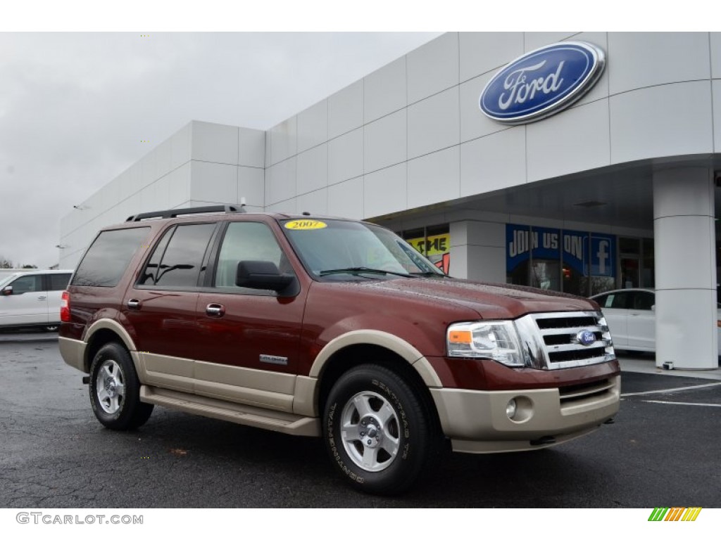 Dark Copper Metallic 2007 Ford Expedition Eddie Bauer 4x4 Exterior Photo #75192229