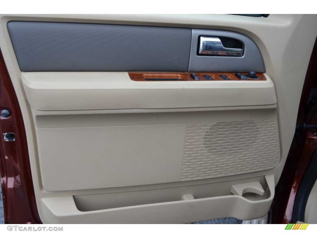 2007 Ford Expedition Eddie Bauer 4x4 Camel/Grey Stone Door Panel Photo #75192272