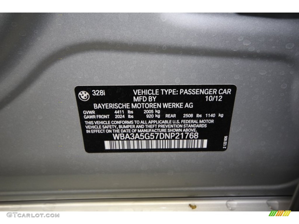 2013 3 Series 328i Sedan - Glacier Silver Metallic / Black photo #28