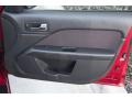 2008 Ford Fusion Charcoal Black/Red Interior Door Panel Photo