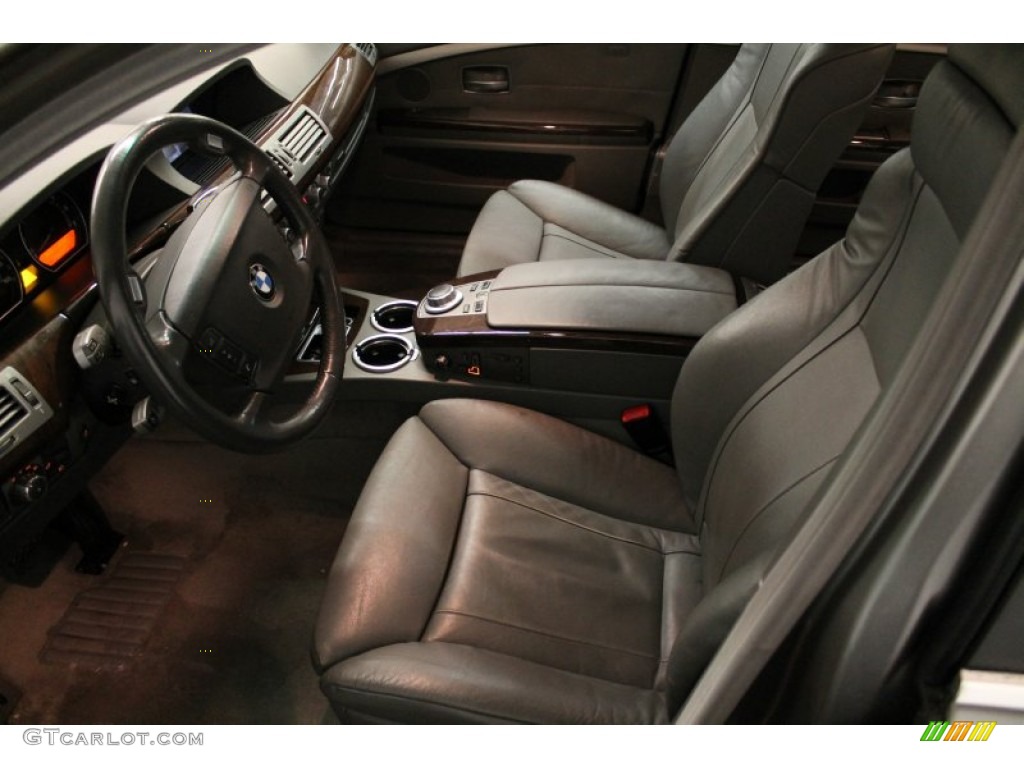 2006 7 Series 750i Sedan - Sterling Grey Metallic / Basalt Grey/Flannel Grey photo #8