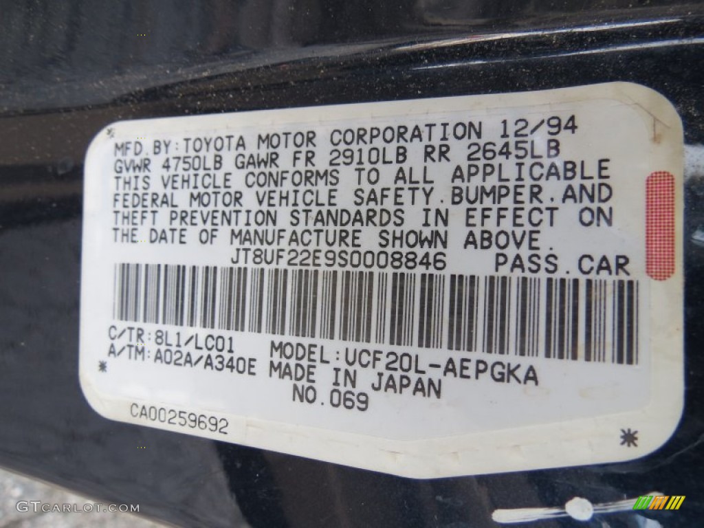 1995 LS Color Code 8L1 for Star Sapphire Pearl Metallic Photo #75199458