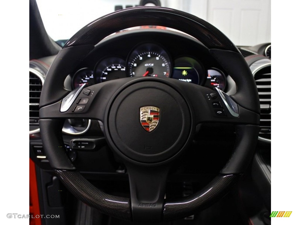 2013 Porsche Cayenne GTS Black Steering Wheel Photo #75201819
