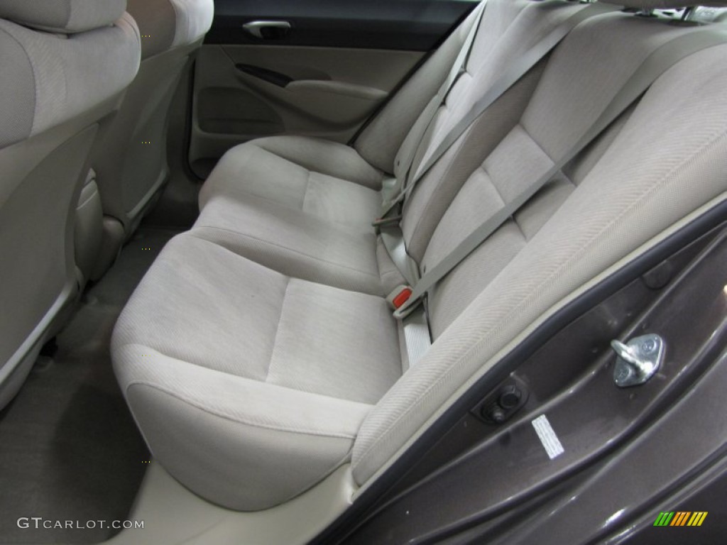 2011 Civic LX Sedan - Urban Titanium Metallic / Beige photo #7