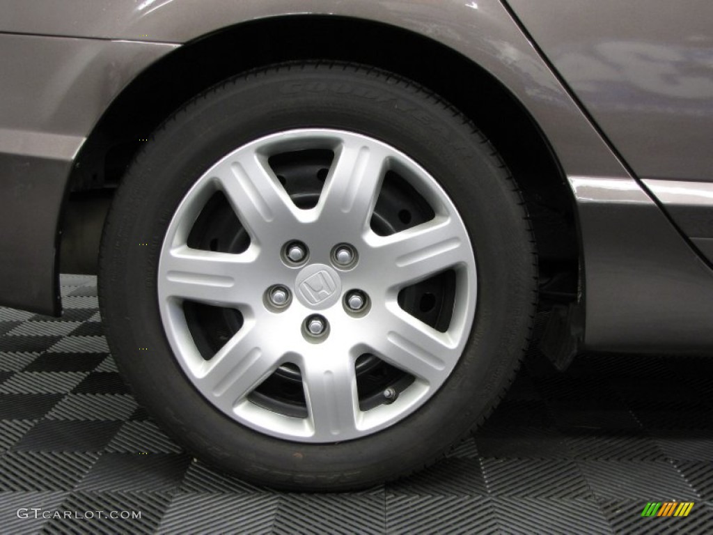 2011 Civic LX Sedan - Urban Titanium Metallic / Beige photo #24