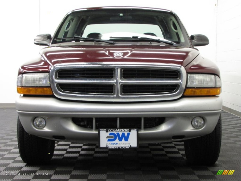 2003 Dakota SLT Quad Cab - Dark Garnet Red Pearl / Dark Slate Gray photo #2
