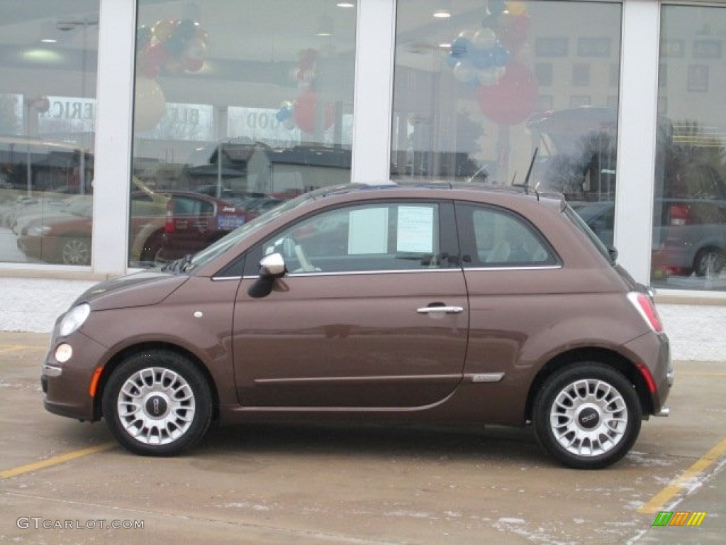 Espresso (Brown) 2012 Fiat 500 Lounge Exterior Photo #75202893