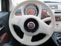 Pelle Marrone/Avorio (Brown/Ivory) 2012 Fiat 500 Lounge Steering Wheel