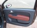 Pelle Marrone/Avorio (Brown/Ivory) 2012 Fiat 500 Lounge Door Panel