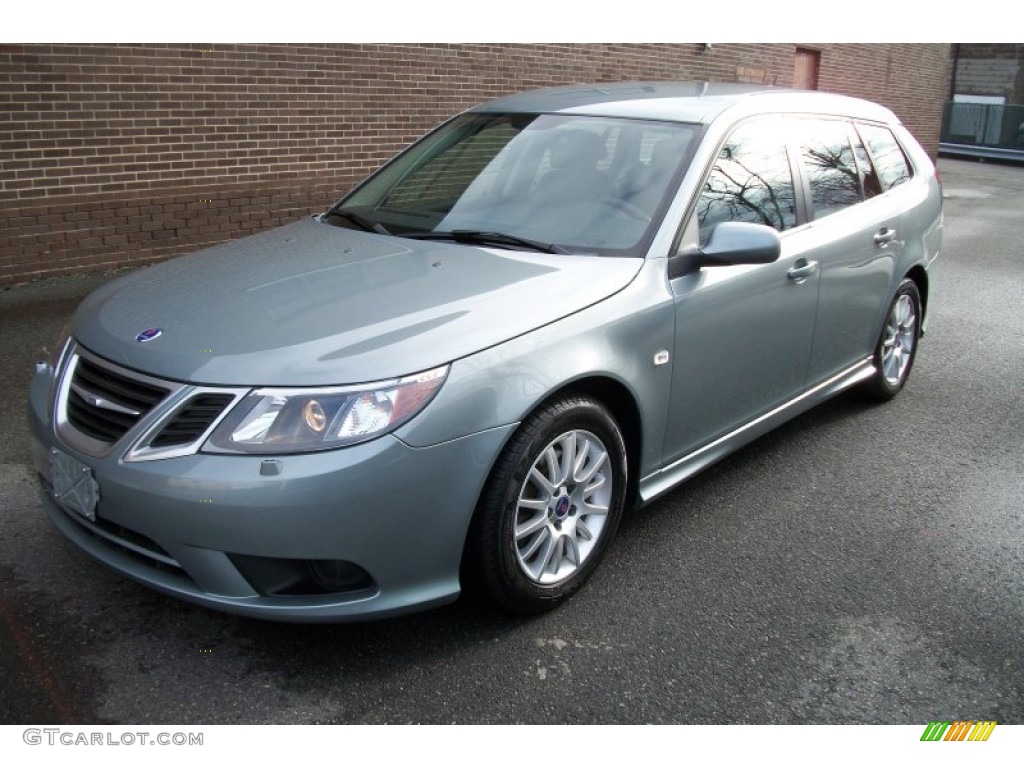Glass Gray Metallic 2009 Saab 9-3 2.0T SportCombi Exterior Photo #75203340