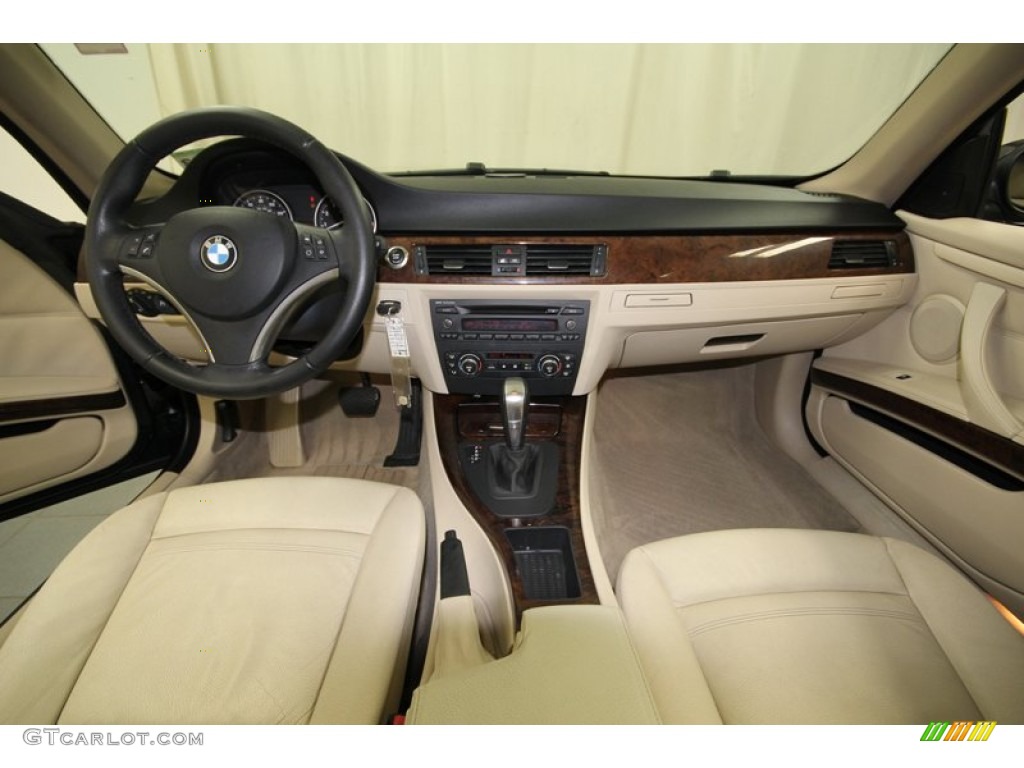 2007 BMW 3 Series 328i Coupe Cream Beige Dashboard Photo #75205992
