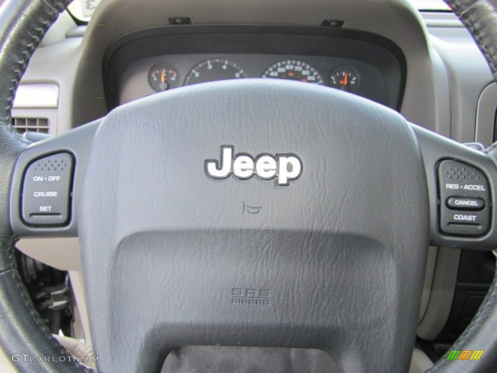 2004 Jeep Grand Cherokee Laredo Taupe Steering Wheel Photo #75206022