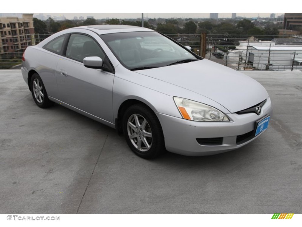 2003 Accord EX V6 Coupe - Satin Silver Metallic / Black photo #1