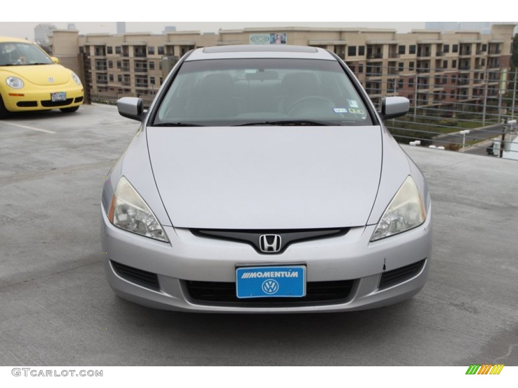 2003 Accord EX V6 Coupe - Satin Silver Metallic / Black photo #2
