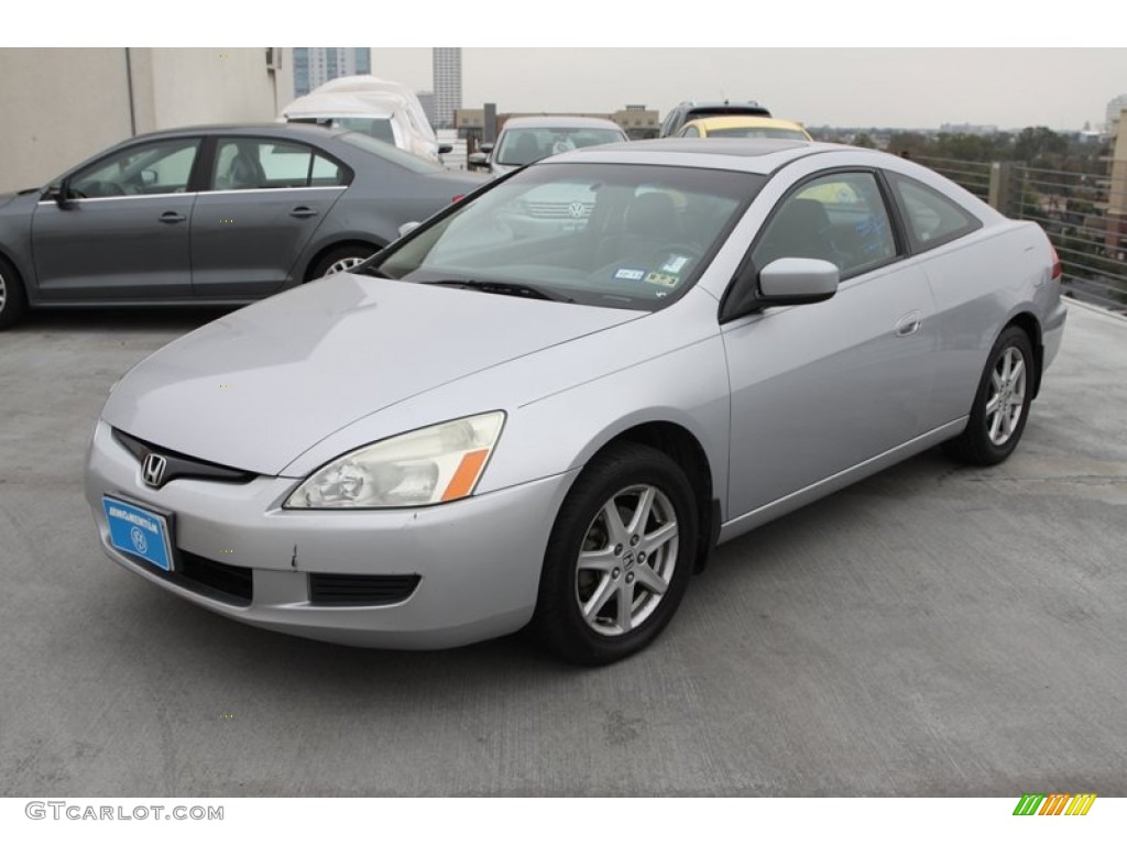 2003 Accord EX V6 Coupe - Satin Silver Metallic / Black photo #3