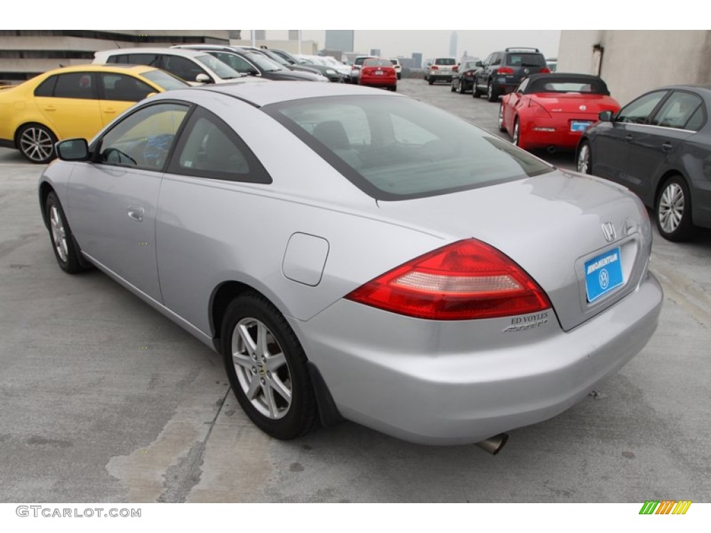 2003 Accord EX V6 Coupe - Satin Silver Metallic / Black photo #7