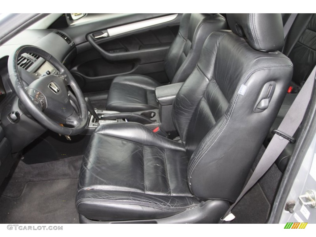 2003 Accord EX V6 Coupe - Satin Silver Metallic / Black photo #15