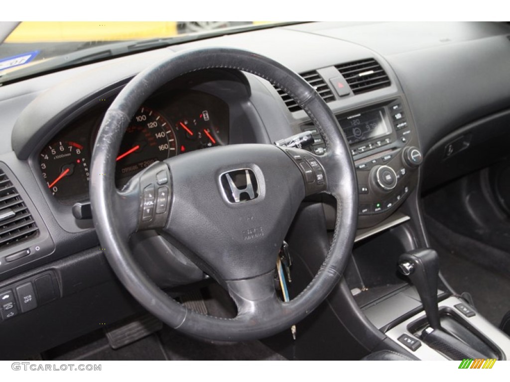 2003 Accord EX V6 Coupe - Satin Silver Metallic / Black photo #17