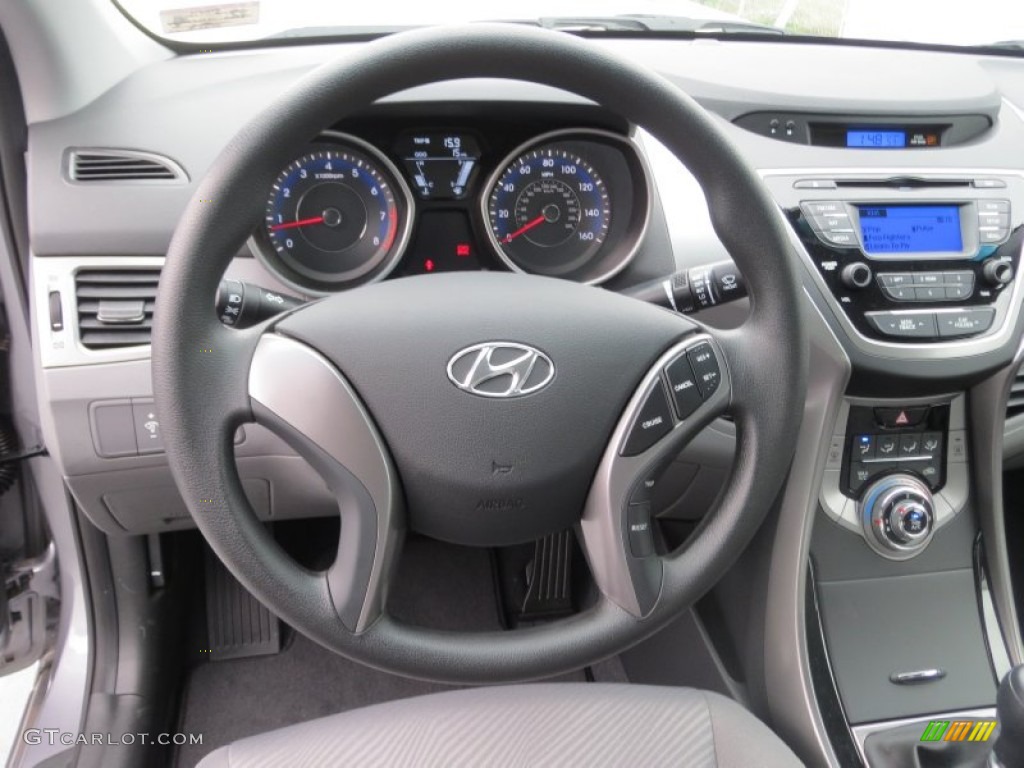 2013 Elantra GLS - Titanium Gray Metallic / Gray photo #29