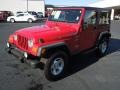 2000 Flame Red Jeep Wrangler Sport 4x4  photo #2