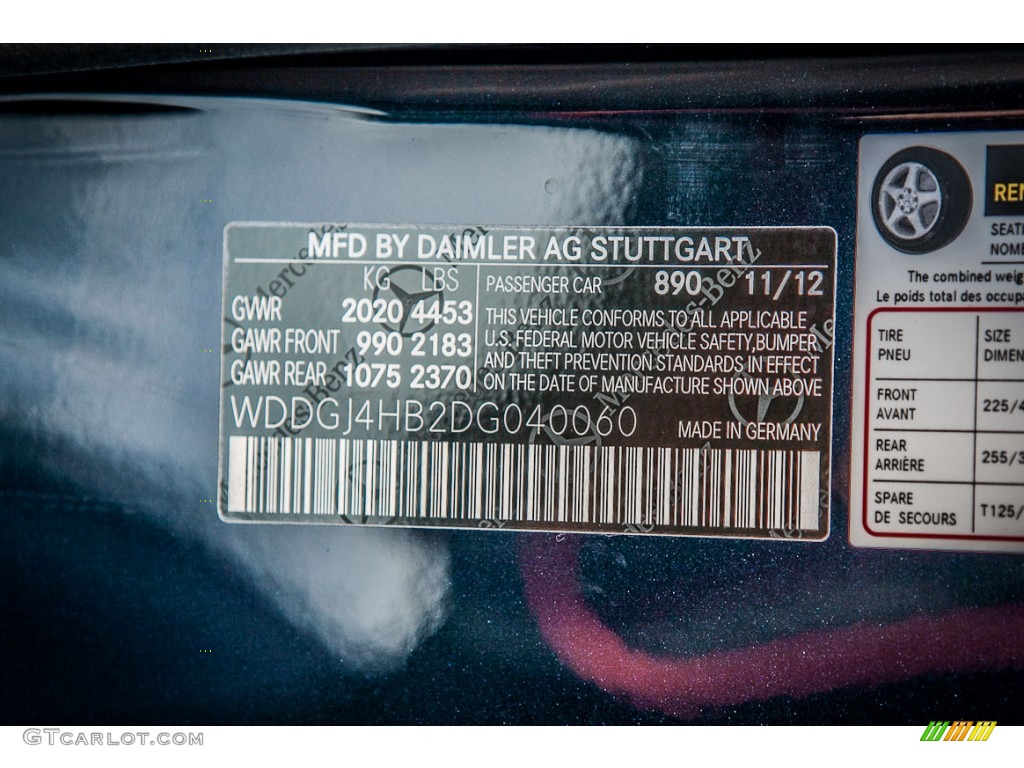2013 C Color Code 890 for Lunar Blue Metallic Photo #75209286