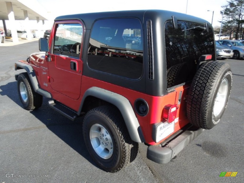 2000 Wrangler Sport 4x4 - Flame Red / Agate photo #4