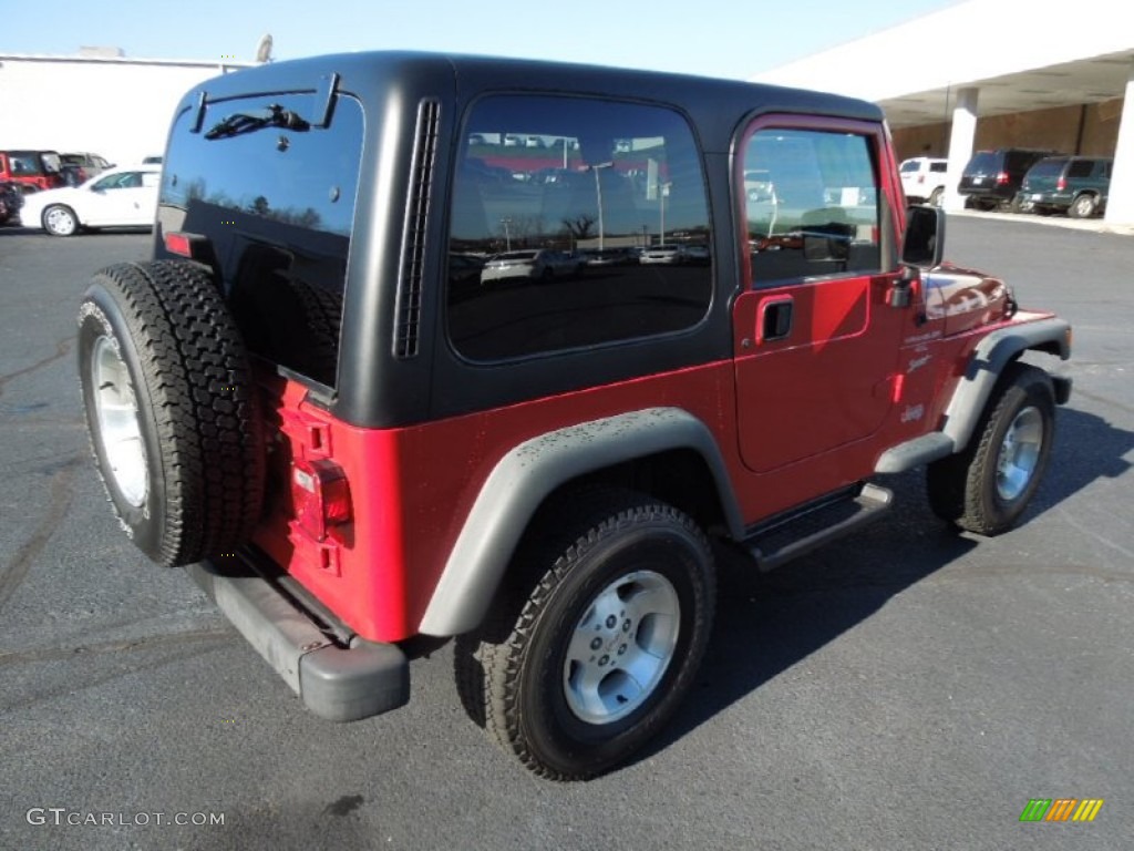 2000 Wrangler Sport 4x4 - Flame Red / Agate photo #5