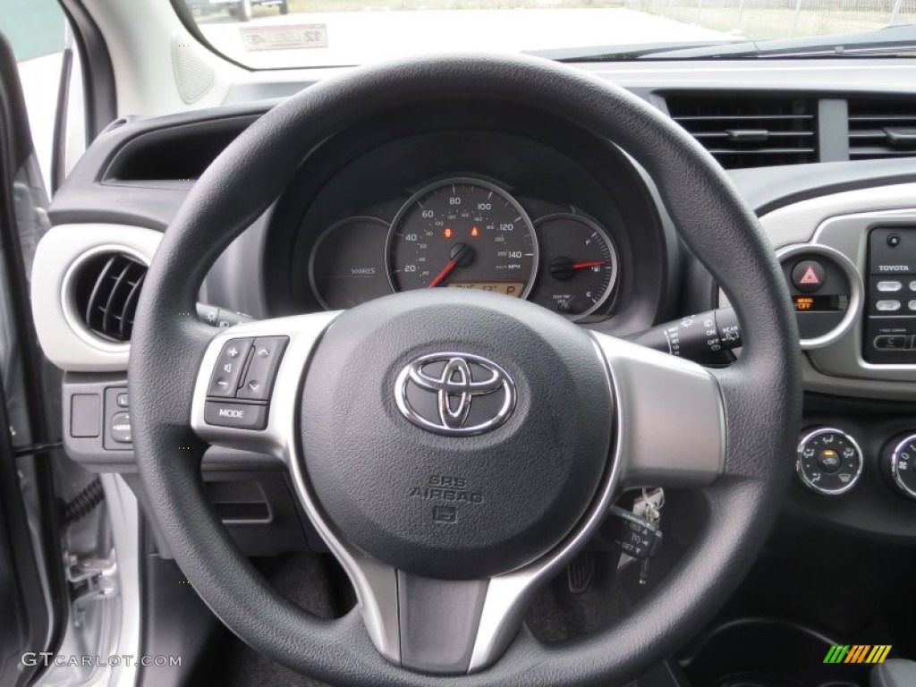 2013 Toyota Yaris LE 3 Door Ash Steering Wheel Photo #75209553