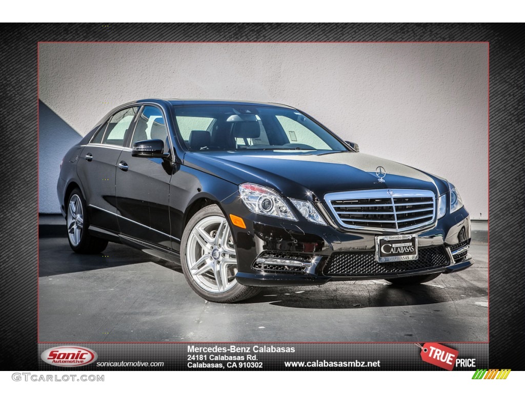 2013 E 350 Sedan - Black / Black photo #1