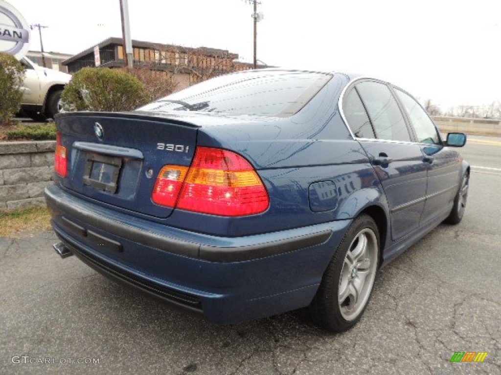 2002 3 Series 330i Sedan - Topaz Blue Metallic / Black photo #4