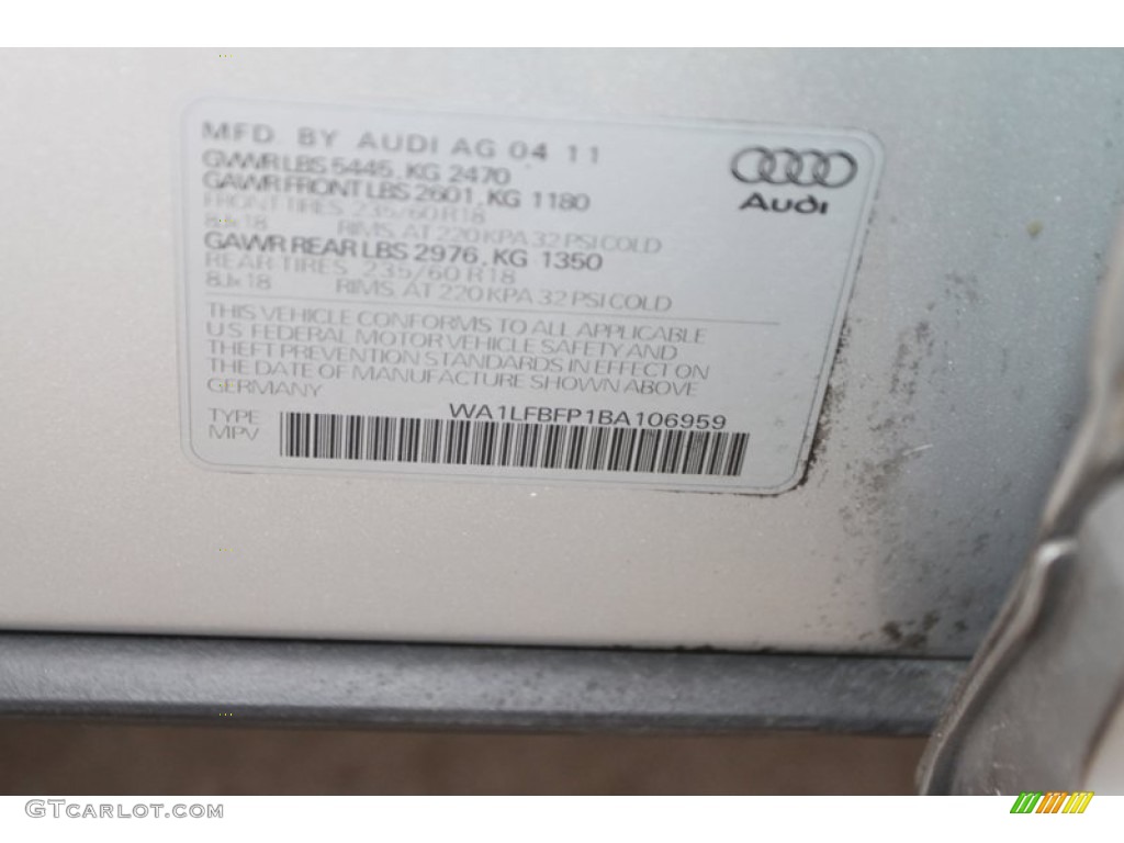 2011 Q5 2.0T quattro - Ice Silver Metallic / Black photo #39